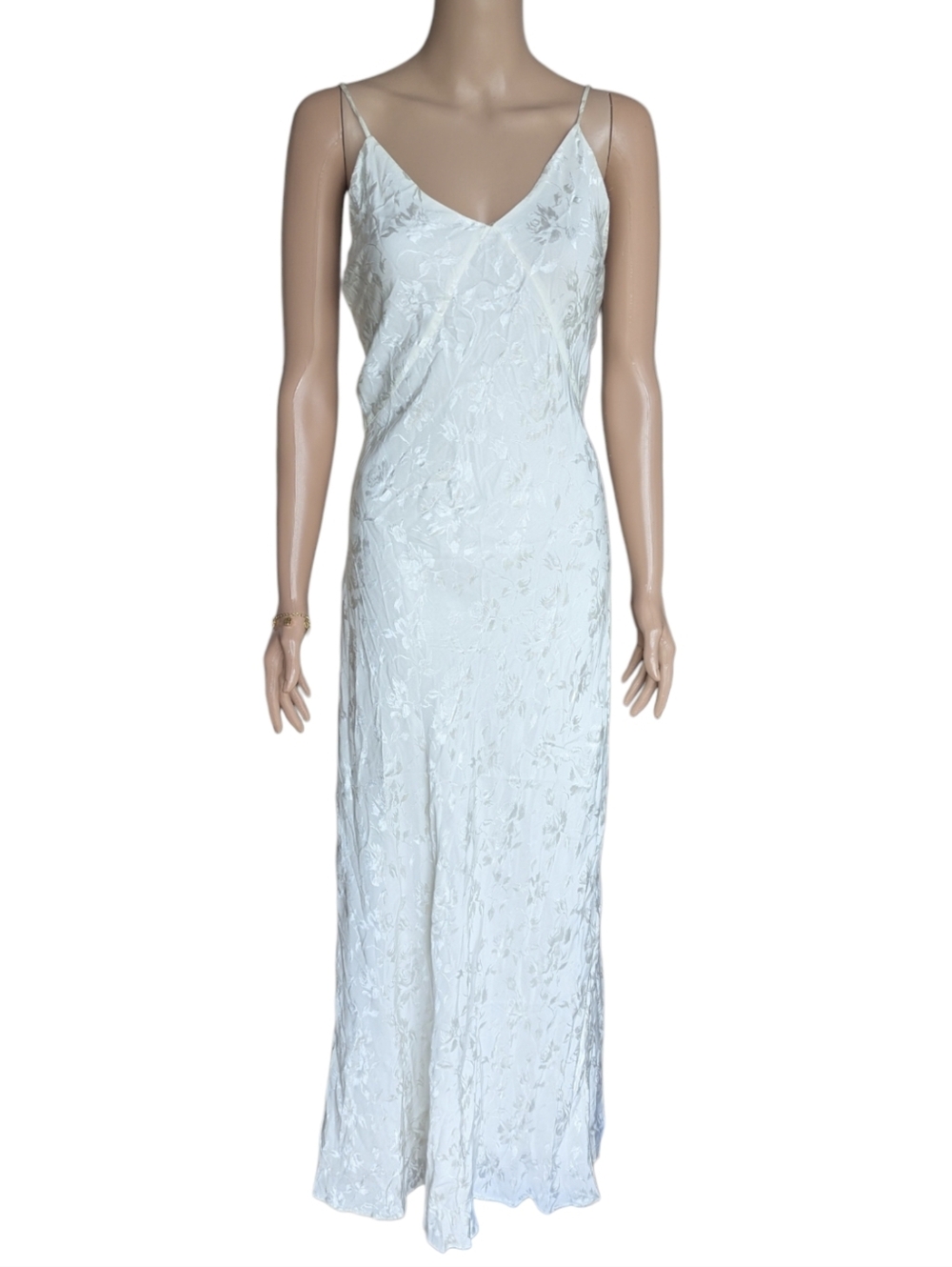 Zara Jacquard Floral Maxi Dress Low Back - Picture 9 of 13